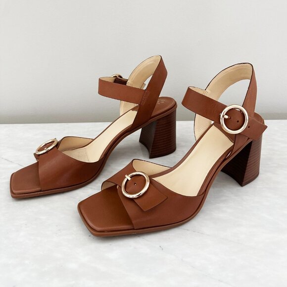 EUC Alex Marie Quinna Double-Buckle Leather Sandal - Picture 6 of 10